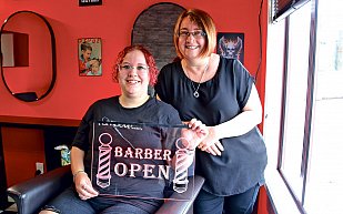 Graduate teams up with her mum to open barber shop